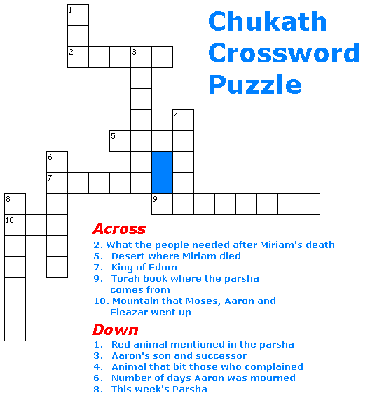Chukat Crossword Puzzle