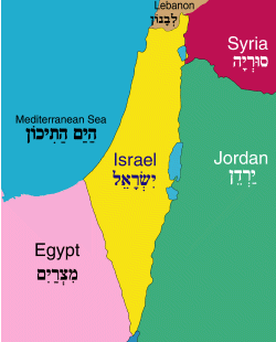 Israel Area Map