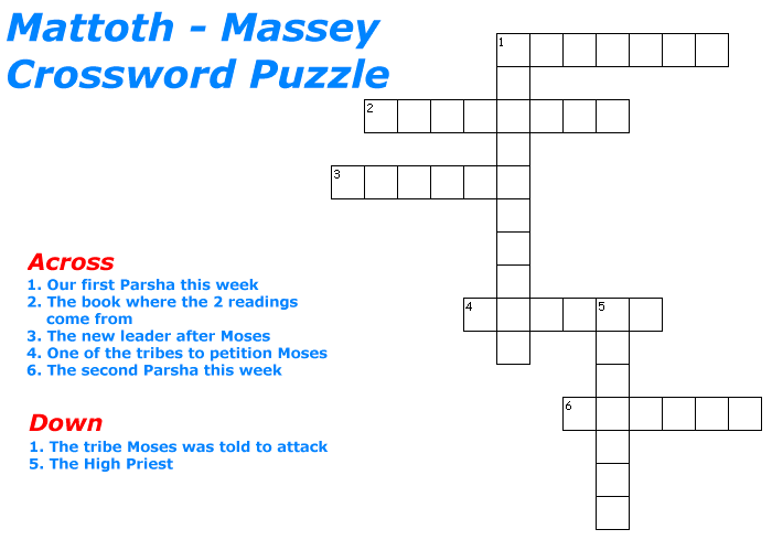 Mattoth - Massey Crossword Puzzle