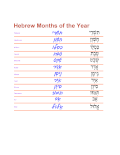 Hebrew Months of the Year
