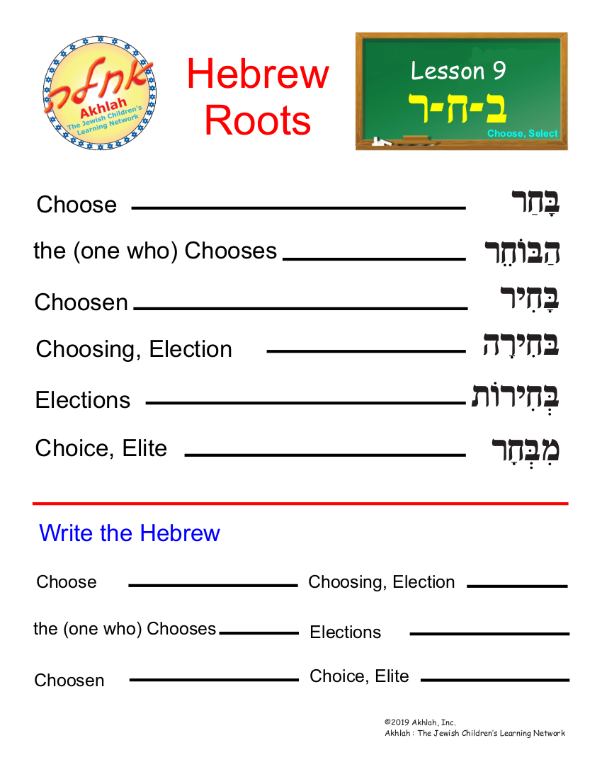 Root Words - Lesson 9 – Akhlah