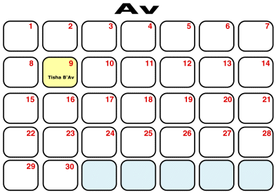 Jewish Calendar Av
